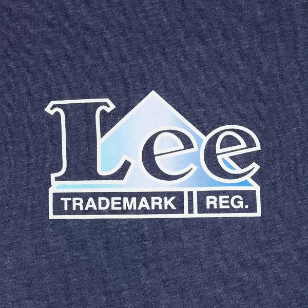 Lee Mens Short Sleeve Graphic TShirtWorkwear Logo  Heather Midevil Blue