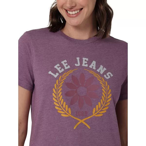 Lee Womens Graphic TeeDark Plum Heather