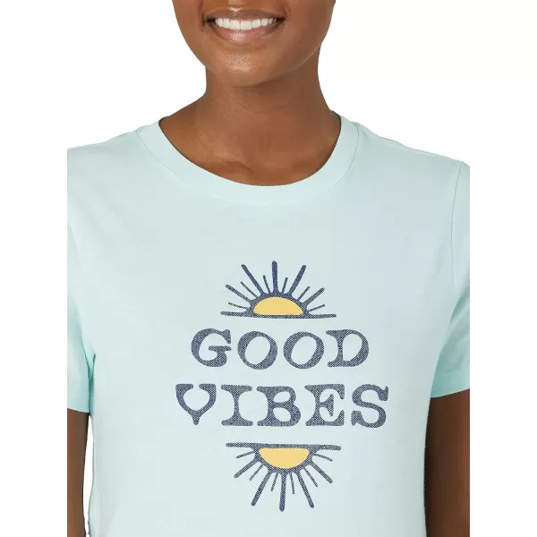 Lee Womens Graphic TeeGood Vibes Azure Heather