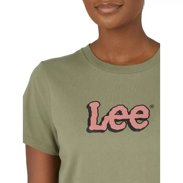 Lee Womens Graphic TeeLee Logo Deep Lichen Green