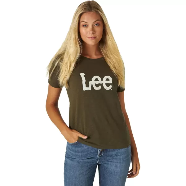 Lee Womens Graphic TeeOlive Night With White