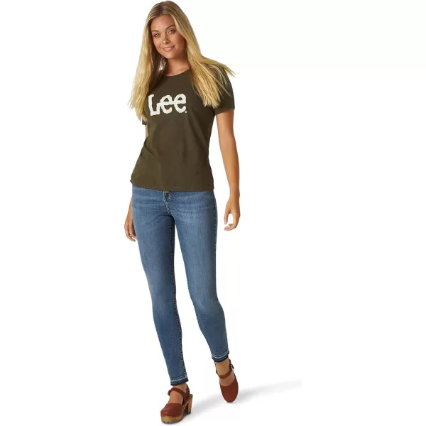 Lee Womens Graphic TeeOlive Night With White