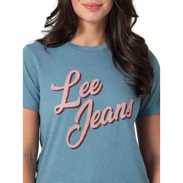 Lee Womens Graphic TeeSpace Blue Heather