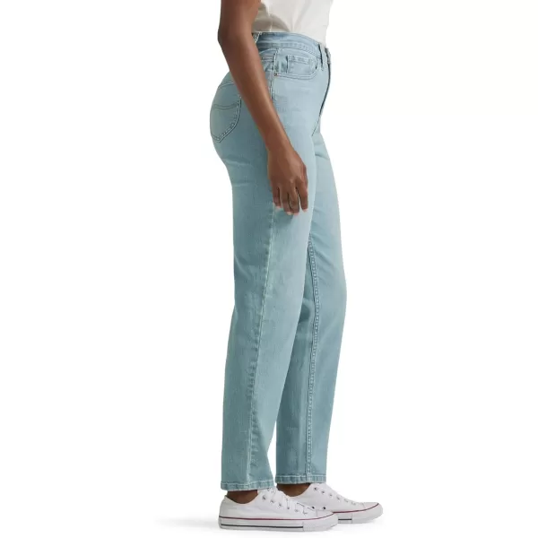 Lee Womens High Rise Mom JeanOne Tone