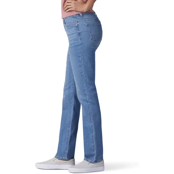 Lee Womens Instantly Slims Classic Relaxed Fit Monroe Straight Leg JeanInspire Blue