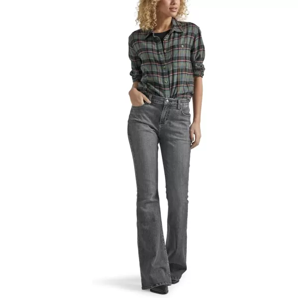 Lee Womens Legendary Long Sleeve All Purpose Button Down ShirtOlive Grove Plaid