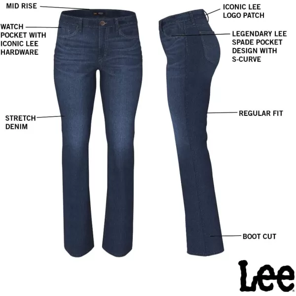 Lee Womens Legendary Mid Rise Bootcut JeanBlack