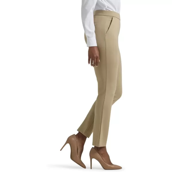 Lee Womens Petite Ultra Lux Comfort Any Wear Slim Ankle PantKansas City Khaki