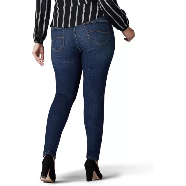 Lee Womens Plus Size Sculpting Slim Fit Skinny Leg Pull on JeanLandslide