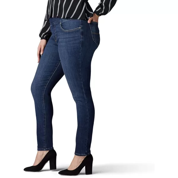 Lee Womens Plus Size Sculpting Slim Fit Skinny Leg Pull on JeanLandslide