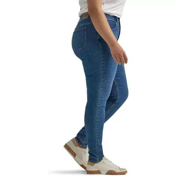 Lee Womens Plus Size Ultra Lux Comfort with Flex Motion High Rise Skinny JeanBlue Format