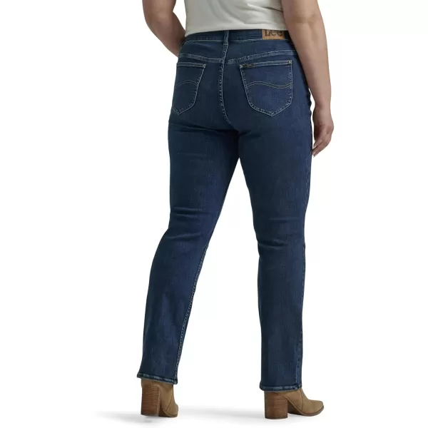 Lee Womens Plus Size Ultra Lux Comfort with Flex Motion Straight Leg JeanGreet the Day