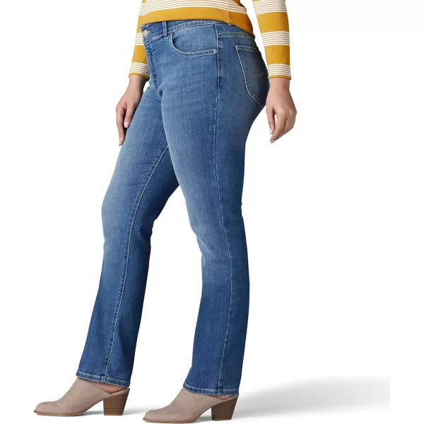 Lee Womens Plus Size Ultra Lux Comfort with Flex Motion Straight Leg JeanJuniper