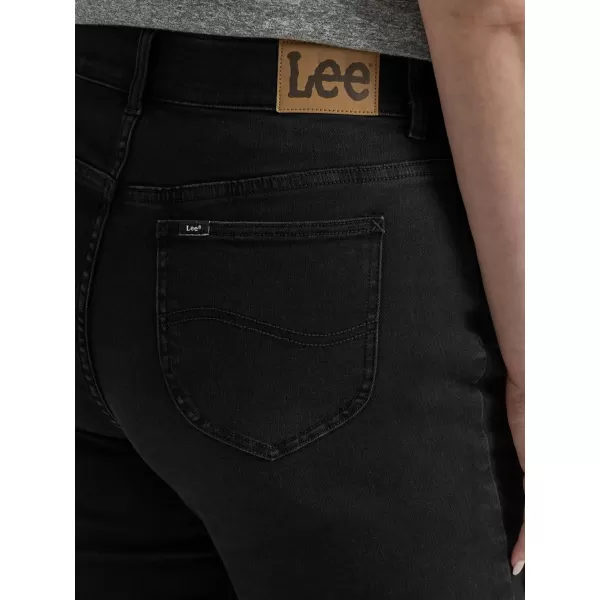 Lee Womens Plus Size Ultra Lux Comfort with Flex Motion Straight Leg JeanMidnight Bloom