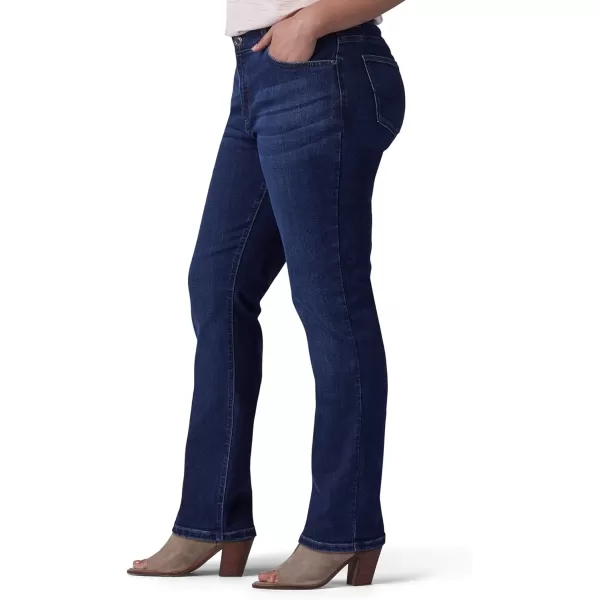 Lee Womens Plus Size Ultra Lux Comfort with Flex Motion Straight Leg JeanRoyal Chakra