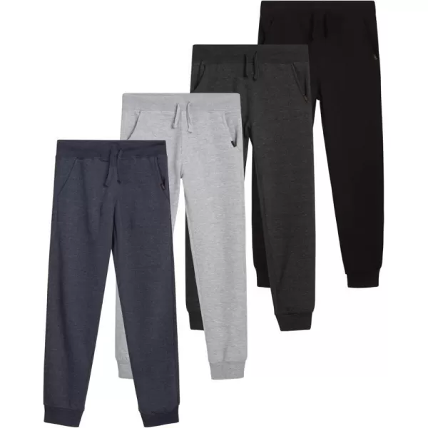 Lee Boys Sweatpants  4 Pack Basic Cozy Active Fleece Jogger Pants with Pockets 420Assorted 3