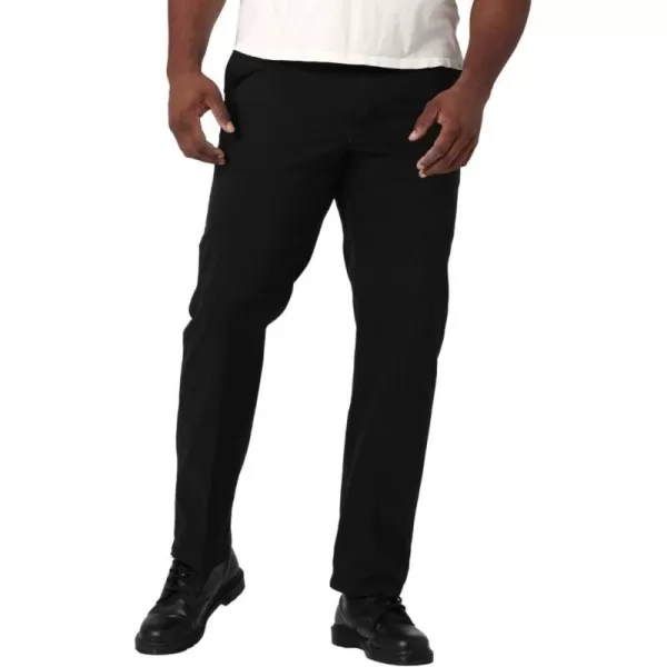 Lee Mens Big  Tall Extreme Motion Flat Front Regular Straight PantBlack