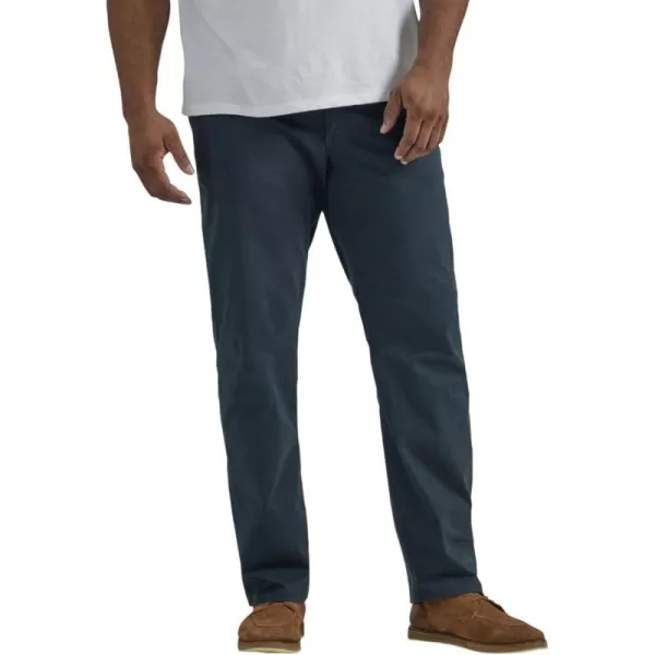 Lee Mens Big  Tall Extreme Motion Flat Front Regular Straight PantNavy