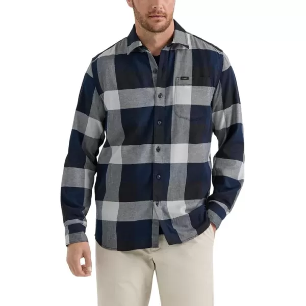 Lee Mens Extreme Motion All Purpose Long Sleeve Worker ShirtBuffalo Plaid