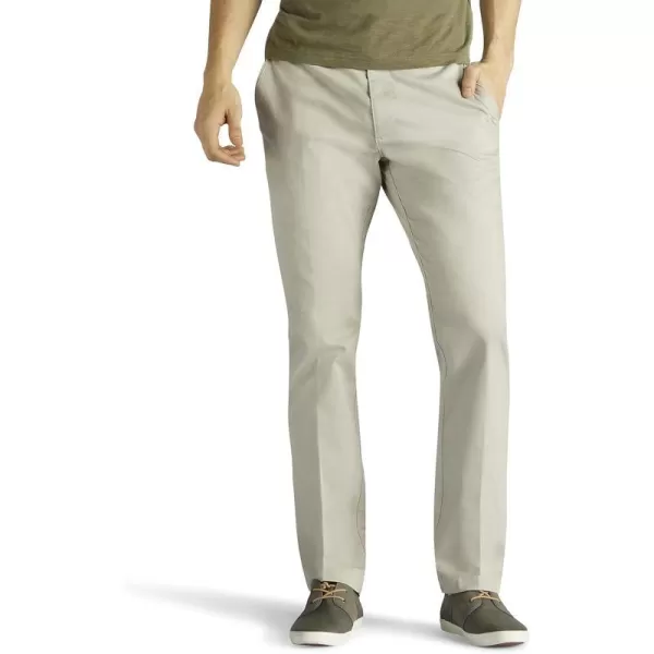 Lee Mens Extreme Motion Flat Front Slim Straight PantDove Gray