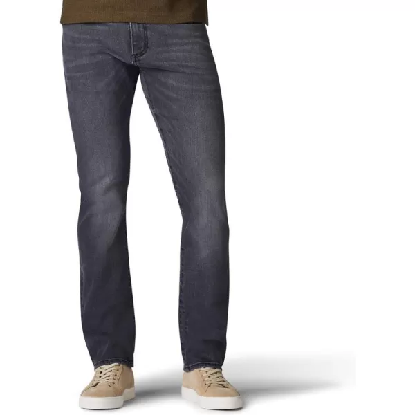 Lee Mens Extreme Motion Slim Straight JeanLead Gray