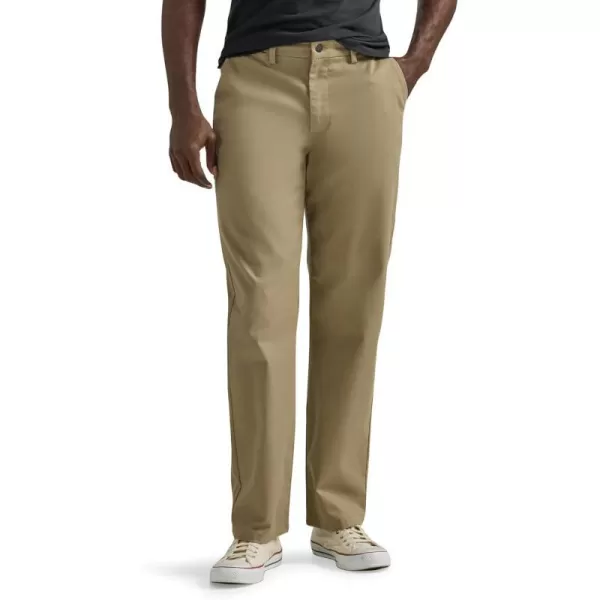 Lee Mens Flat Front Relaxed Straight PantKhaki