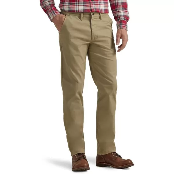 Lee Mens Flat Front Slim Straight PantKhaki