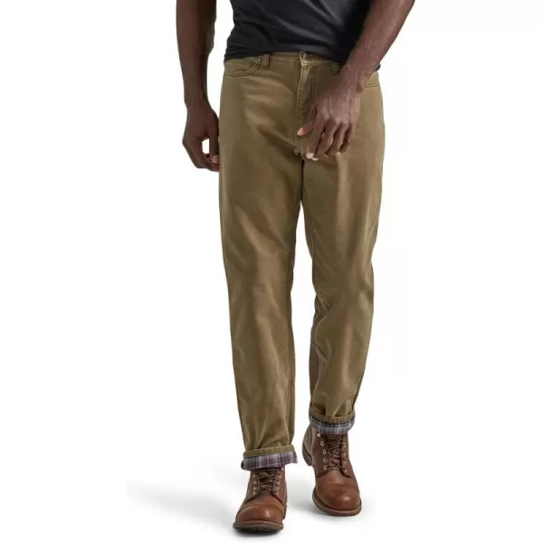 Lee Mens Legendary Relaxed Straight JeanFlannellined Teak