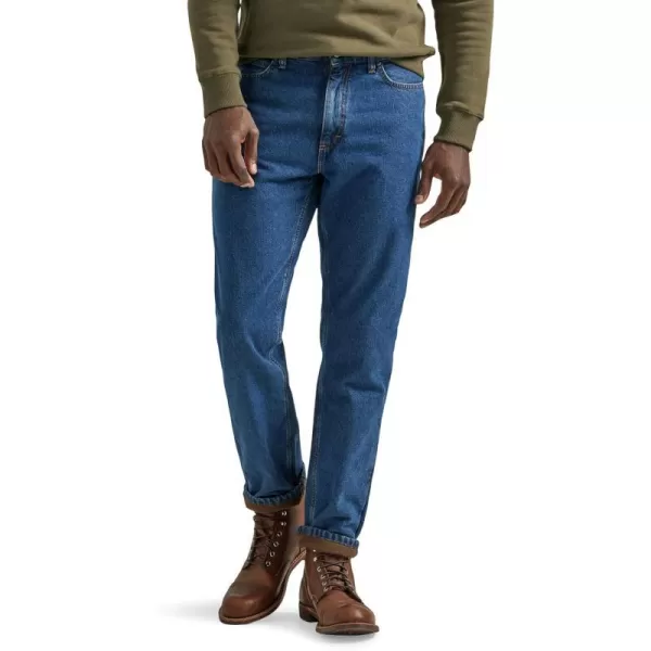 Lee Mens Legendary Relaxed Straight JeanFleecelined Dark Wash