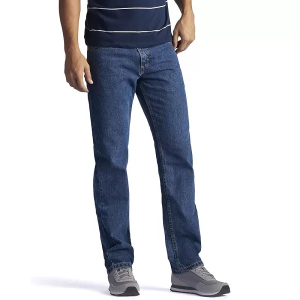 Lee Mens Regular Fit Straight Leg JeanMedium Stone