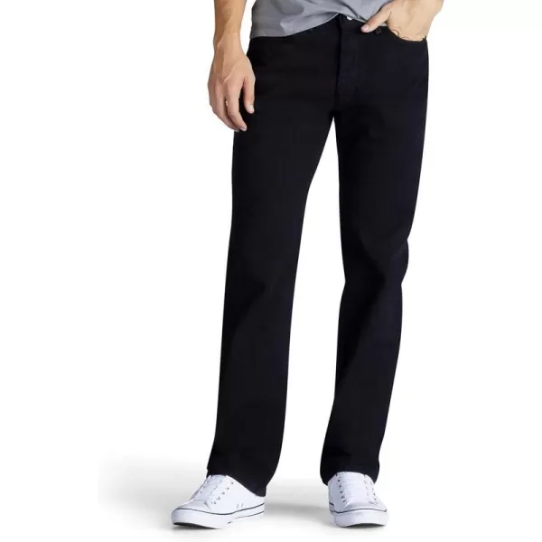 Lee Mens Relaxed Fit Straight Leg JeanDouble Black