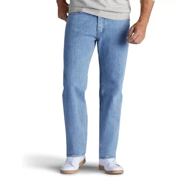 Lee Mens Relaxed Fit Straight Leg JeanWorn Light