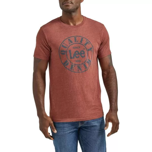 Lee Mens Short Sleeve Graphic TShirtByrne Heather Quality Denim