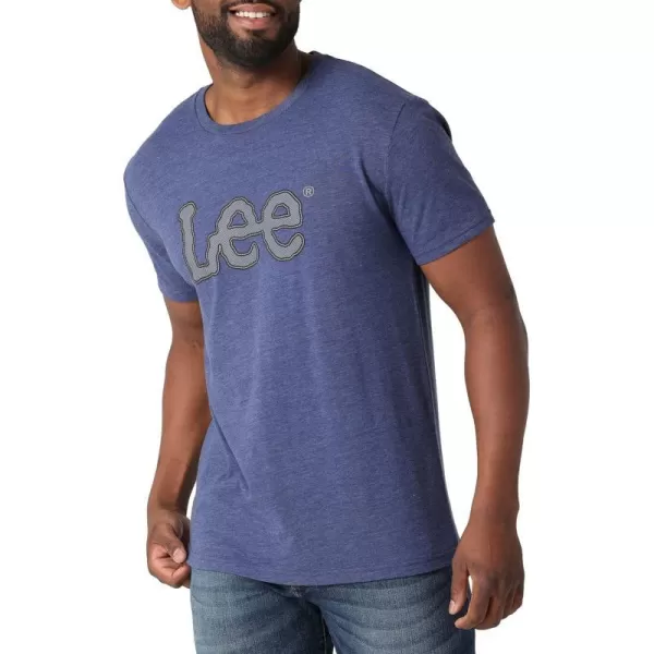 Lee Mens Short Sleeve Graphic TShirtDenim Heathertwill Line Twitch