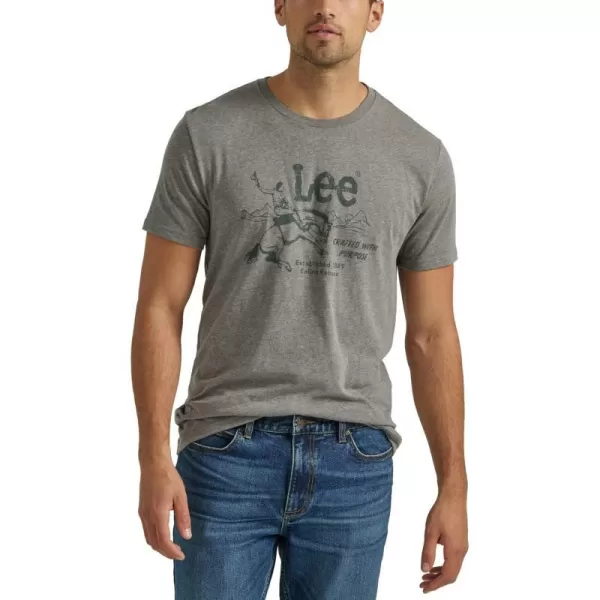 Lee Mens Short Sleeve Graphic TShirtGraphite Heather