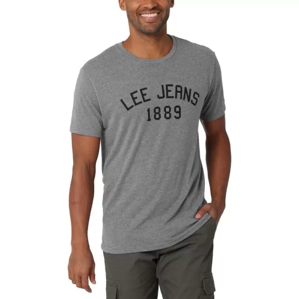 Lee Mens Short Sleeve Graphic TShirtLee Jeans 1889 Graphite Heather