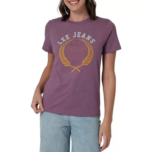 Lee Womens Graphic TeeDark Plum Heather