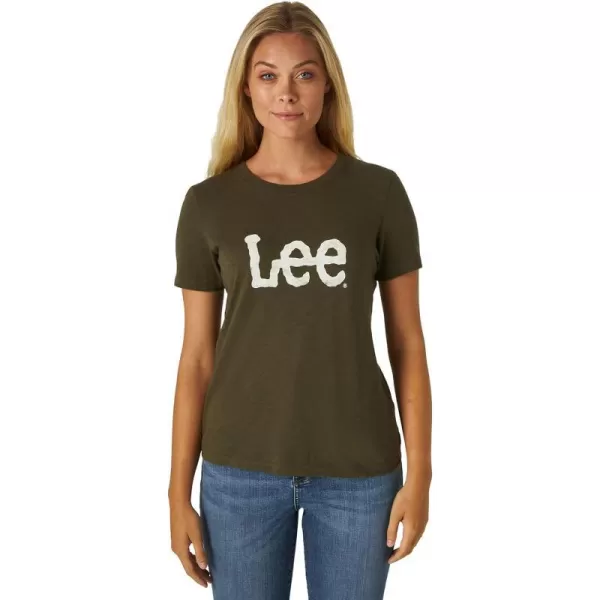 Lee Womens Graphic TeeOlive Night With White