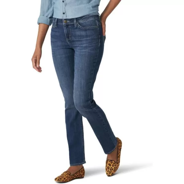 Lee Womens Petite Legendary Mid Rise Straight Leg JeanSeattle