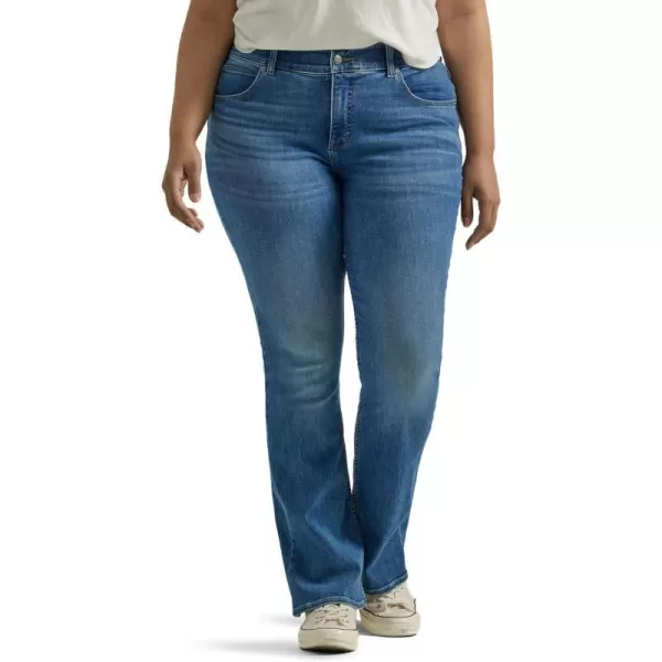 Lee Womens Plus Size Ultra Lux Comfort with Flex Motion Bootcut JeanIndigo Facet