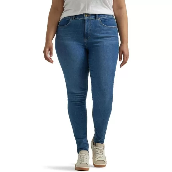 Lee Womens Plus Size Ultra Lux Comfort with Flex Motion High Rise Skinny JeanBlue Format