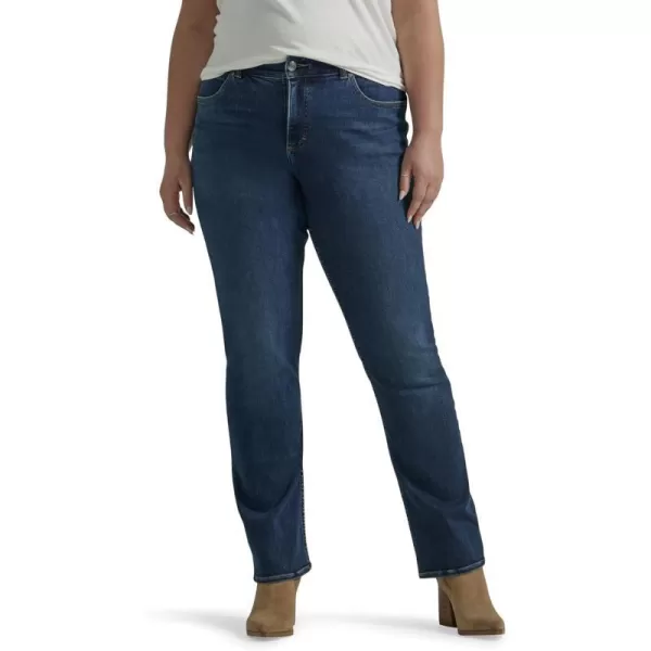 Lee Womens Plus Size Ultra Lux Comfort with Flex Motion Straight Leg JeanGreet the Day