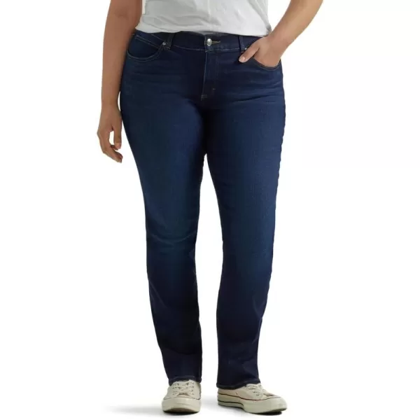 Lee Womens Plus Size Ultra Lux Comfort with Flex Motion Straight Leg JeanMain Thrill