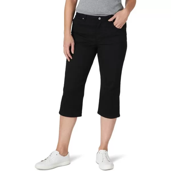 Lee Womens Relaxed Fit Capri JeanBlack