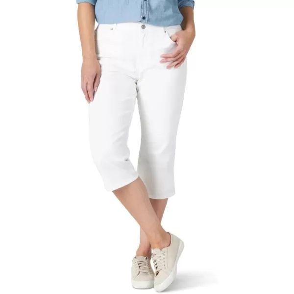 Lee Womens Relaxed Fit Capri JeanWhite