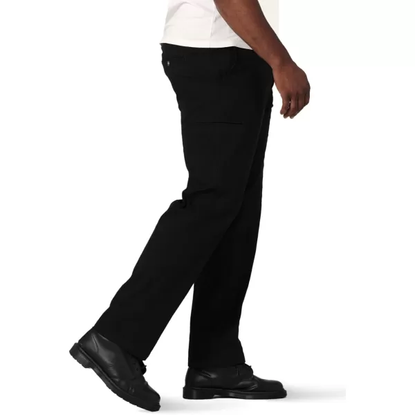 Lee Mens Big and Tall Extreme Motion Canvas Cargo PantBlack