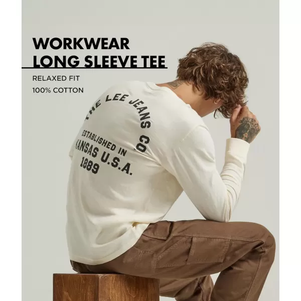 Lee Mens Workwear Long Sleeve TeeEcru