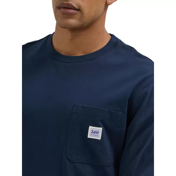 Lee Mens Workwear Long Sleeve TeeInky Blue