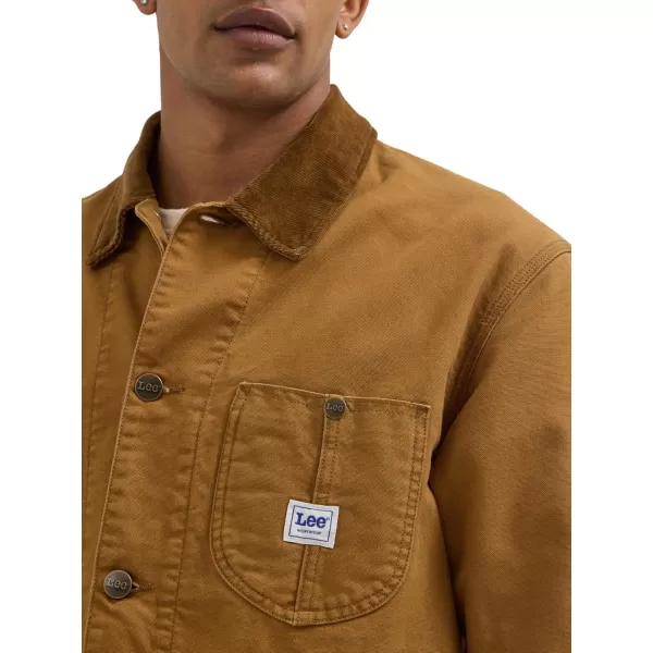 Lee Mens Workwear Loose Fit Chore CoatGlazed Ginger