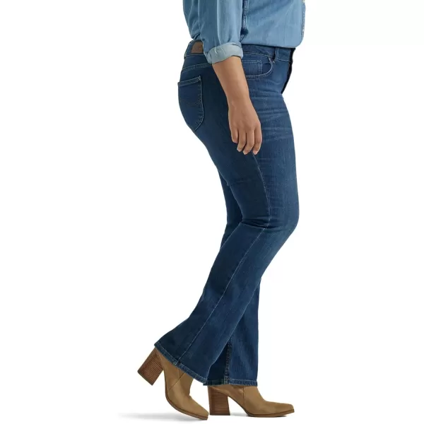 Lee Womens Plus Size Legendary Mid Rise Bootcut JeanCompass